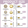 200PCS 4 Style Flower Alloy Glass Sew on Rhinestone FIND-FG0004-40G-2