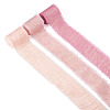 3 Rolls 3 Colors Polyester Frayed Fringe Ribbon OCOR-TA0003-80-2
