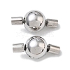 304 Stainless Steel European Clasps with Cord Ends SA-CBABC0F-08P-1