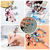 10Pcs 10 Colors Alloy Glass Beads ALRI-AR0001-11-5