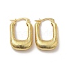 Rack Plating Brass Rectangle Thick Hoop Earrings for Women EJEW-F288-05-2