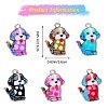 30Pcs 6 Colors Alloy Enamel Pandants ENAM-SZ0004-18-2