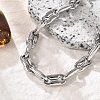 304 Stainless Steel Coffee Bean Chain Bracelets for Women Men BJEW-F488-27P-2