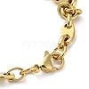 304 Stainless Steel Oval Link Chain Bracelets for Women BJEW-G712-09G-3