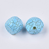 Spray Painted Crackle Acrylic Beads CACR-R016-01A-2
