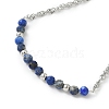 Natural Lapis Lazuli Beads Link Bracelets BJEW-JB11835-03-3
