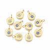 Brass Micro Pave Cubic Zirconia Charms ZIRC-F095-05-2