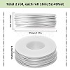 SUNNYCLUE 2 Rolls Matte Aluminum Wire AW-SC0001-01-2