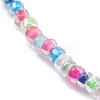 Round Transparent Inside Colours Glass Seed Beaded Necklaces NJEW-JN03362-03-2