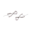 Anti-Tarnish Rhodium Plated 925 Sterling Silver Ice Pick Pinch Bails STER-N016-20P-2