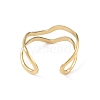 12Pcs Ion Plating(IP) 304 Stainless Steel Wave Open Cuff Rings for Women RJEW-G312-07G-3