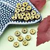 Brass Grade A Rhinestone Spacer Beads RSB038NF-04G-4