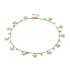 Brass Charms Bracelet & Necklace Jewelry Sets SJEW-JS01161-2