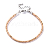 Polyester Cord Braided Bracelet Makings MAK-Z003-01P-09-1