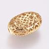 Brass Micro Pave Cubic Zirconia Beads KK-P116-21-3