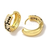 Rack Plating Brass Micro Pave Cubic Zirconia Hoop Earrings EJEW-B062-30G-2