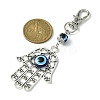 Alloy with Resin Evil Eye Pendant Decoration HJEW-JM01473-01-3