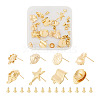 16Pcs 8 Style Brass Stud Earring Findings FIND-TA0001-85-10