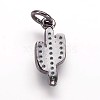 Brass Cubic Zirconia Pendants ZIRC-K070-24B-2