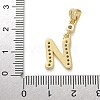 Brass Micro Pave Cubic Zirconia Pendants KK-M319-02G-N-3