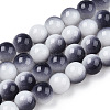 Two Tone Opaque Baking Painted Glass Beads Strands DGLA-Q027-8mm-04-1