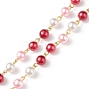 Handmade Glass Pearl Beaded Chain AJEW-JB01134-05-3