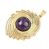 Natural Amethyst Pendants STAS-B109-01G-01-2