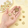 8Pcs 4 Colors Alloy Cat Eye Pendants FIND-YW0010-88-3