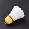 Sport Ball Theme Opaque Resin Pendants RESI-F039-01G-3