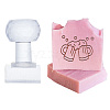 Clear Acrylic Soap Stamps with Small Handles DIY-WH0446-010-1