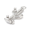 Brass Micro Pave Cubic Zirconia Pendants KK-L229-066P-2