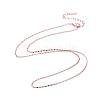 Rose Gold Plated Tin Alloy Bar Link Chain Fine Necklaces NJEW-BB10187-18-1