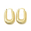 Brass Rectangle Hoop Earrings for Women EJEW-A079-08G-1