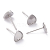 Non-Tarnish 304 Stainless Steel Stud Earring Settings STAS-J032-13-1