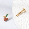 F136 Titanium Pave Cubic Zirconia Fruit Internally Threaded Labrets ME-CBA9828-06B-G-3