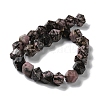 Natural Rhodonite Star Cut Round Beads Strands G-M418-C06-01-3