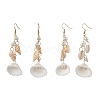 304 Stainless Steel Shell Shape Dangle Earrings EJEW-JE06382-2