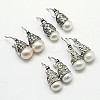 304 Stainless Steel Dangle Hoop Earrings EJEW-E096-M-1