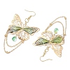 Glass & Iron & Resin Dangle Earrings EJEW-TA00590-02-4