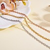 6Pcs 3 Colors 304 Stainless Steel Cable Chain Anklets AJEW-SZ0001-24-4