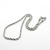 Tarnish Resistant Rope Chain Necklace for Men NJEW-F027-42-C-1