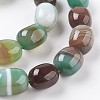 Natural & Dyed Striped Agate/Banded Agate Beads Strands G-A175D-B05-3