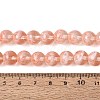 Transparent Half Spray Painted Glass Beads Strands GLAA-Q110-02A-06-4