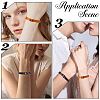 3Pcs 3 Colors Leather Wide Cord Bracelets with Alloy Button BJEW-GF0001-26-5