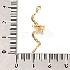 Brass Micro Pave Cubic Zirconia Pendants KK-M301-16G-3