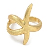 Rack Plating Brass Cuff Finger Rings for Women RJEW-C114-13J-G-2