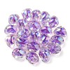 Two Tone UV Plating Transparent Acrylic European Beads OACR-F004-06G-3