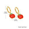 304 Stainless Steel Enamel Hoop Dangle Earrings WG1FBD6-03-2