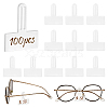 AHADERMAKER 100Pcs Transparent PVC Glasses Price Tags Sleeve CDIS-GA0001-04-1