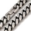 304 Stainless Steel Curb  Chain Necklaces NJEW-Q337-05F-AS-2